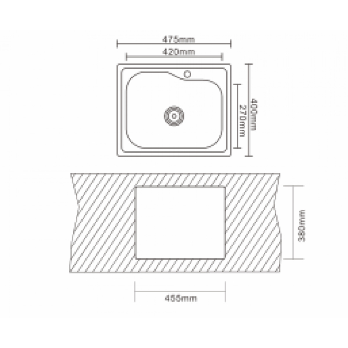 Νεροχύτης κουζίνας αλπακά ICK 4740 DECOR - Image 2