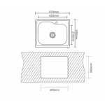 Νεροχύτης κουζίνας αλπακά ICK 4740 DECOR - Image 2