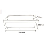 Μπανιέρα «ΒΕΝΔΙΔΑ» ICSH 147050 TUB