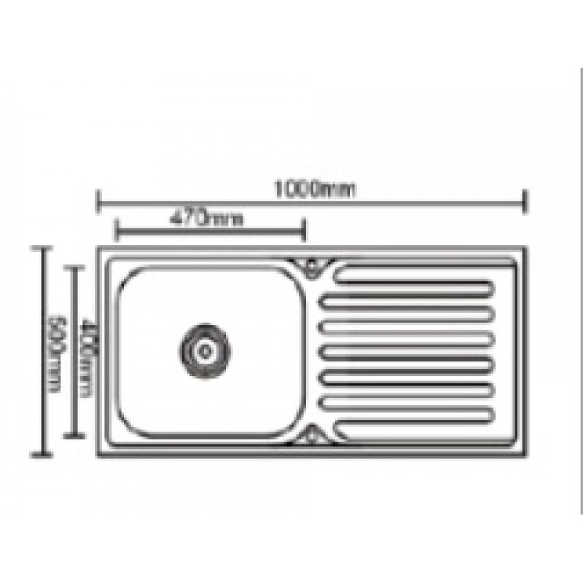 Νεροχύτης κουζίνας αλπακά ICK10050R TAMPICO - Image 2