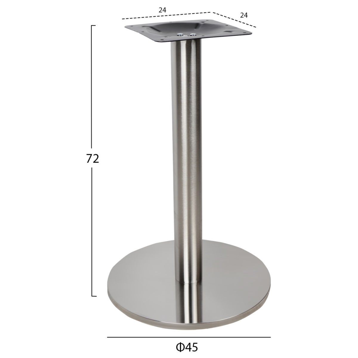 ΒΑΣΗ INOX Φ45x72Υ εκ.ΥΨΟΣ HM419 - Image 2