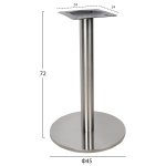 ΒΑΣΗ INOX Φ45x72Υ εκ.ΥΨΟΣ HM419 - Image 2