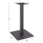 ΒΑΣΗ ΜΕΤΑΛΛΙΚΗ ΓΚΡΙ 40X40X72Υεκ. HM414.20 - Image 2