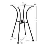 ΒΑΣΗ ΜΕΤΑΛΛΙΚΗ HM466 4NYXH ΣΕ ΜΑΥΡΟ ΧΡΩΜΑ 50x50 cm. - Image 2