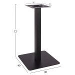 ΒΑΣΗ ΜΕΤΑΛΛΙΚΗ ΜΑΥΡΗ ΜΑΤ 40X40X72Υεκ. HM414.11 - Image 2