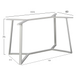ΒΑΣΗ ΤΡΑΠΕΖΙΟΥ ΛΕΥΚΗ ΜΕΤΑΛΛΙΚΗ HM471.02 111X60X71Υ εκ. - Image 2