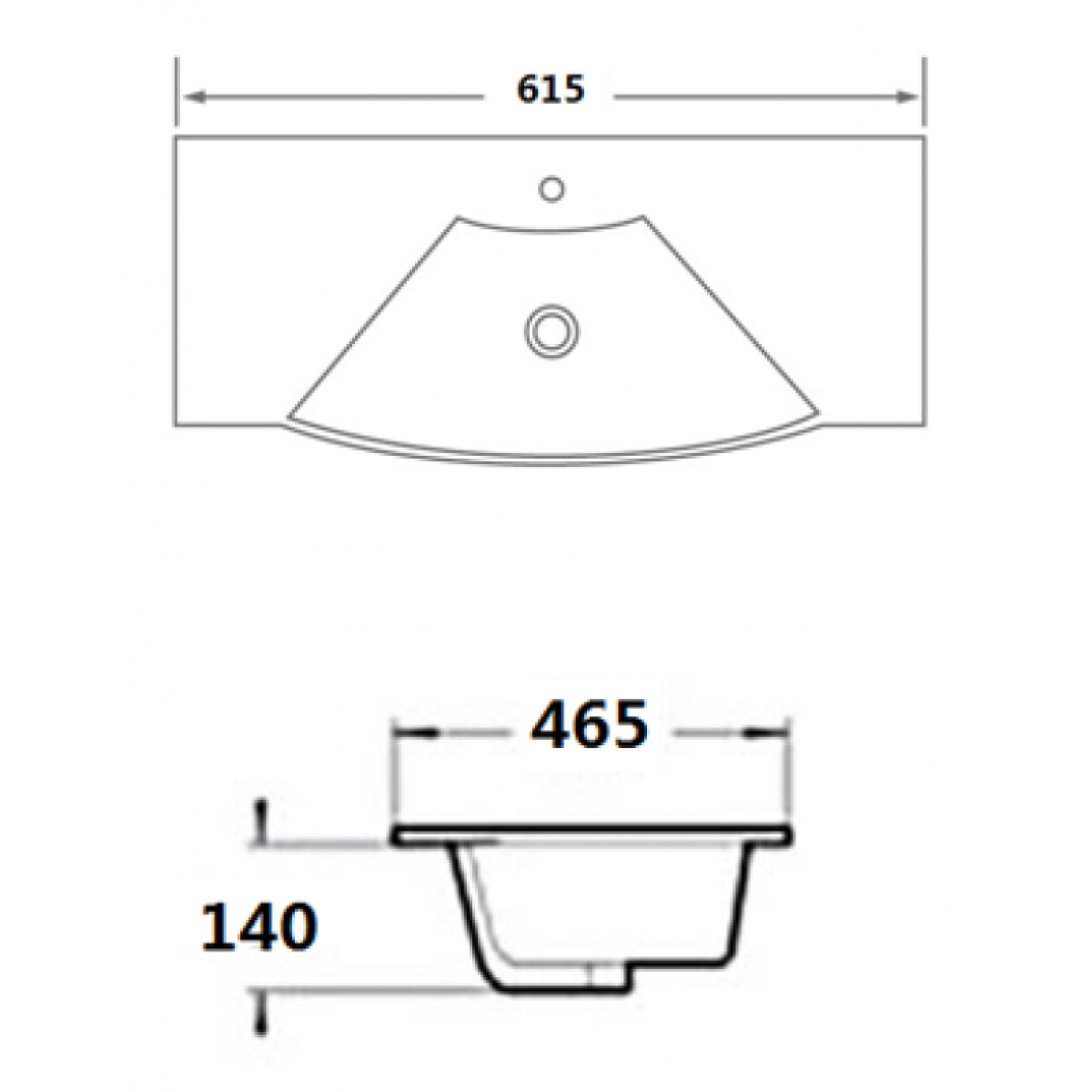 Νιπτήρας ICC 8055-60/2 - Image 2