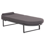 ΕΠΑΓΓΕΛΜATIKH ΞΑΠΛΩΣΤΡΑ MALLOW HM10715.03 ΣΚΟΥΡΟ ΓΚΡΙ ΑΛΟΥΜΙΝΙΟ & ΜΑΞΙΛΑΡΙ 198x71x103Υεκ - Image 4