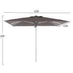 ΟΜΠΡΕΛΑ ΕΠΑΓΓΕΛΜΑΤΙΚΗ GLADELL 3X3m HM6604.01 ΓΚΡΙ ΠΑΝΙ-ΑΝΟΔΙΩΜΕΝΟ ΑΛΟΥΜΙΝΙΟ - Image 2