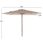 ΟΜΠΡΕΛΑ ΕΠΑΓΓΕΛΜΑΤΙΚΗ GLADELL 3X3m HM6604.02 ΜΠΕΖ ΠΑΝΙ-HEAT TRANSFER ΑΛΟΥΜΙΝΙΟ - Image 2