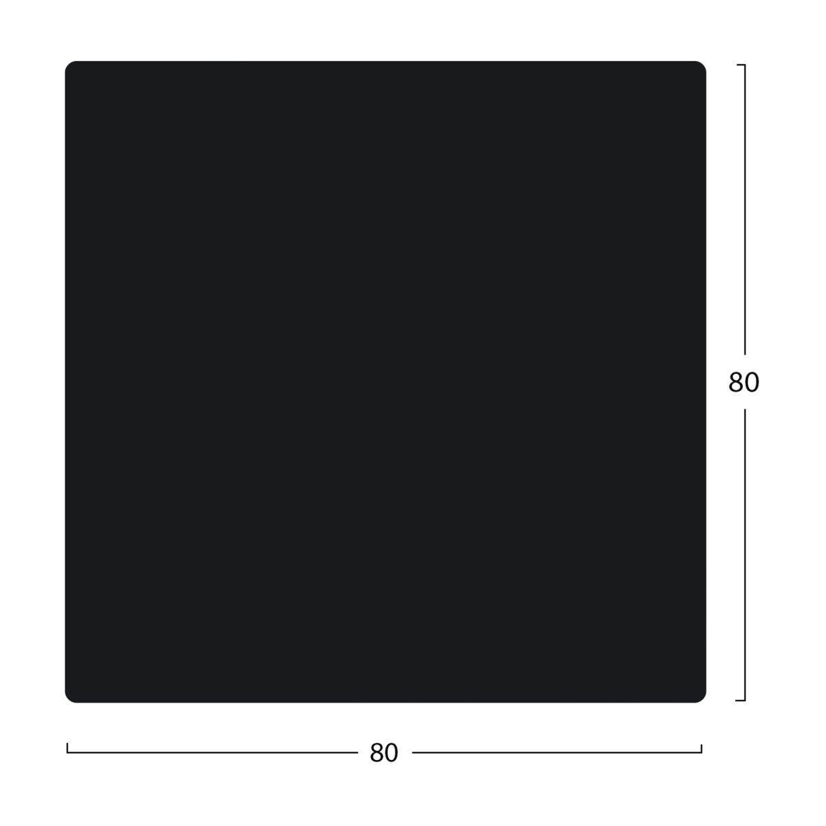 ΕΠΙΦΑΝΕΙΑ ΤΡΑΠΕΖΙΟΥ HPL HM5839.01 ΜΑΥΡΗ 80x80 εκ. ΠΑΧΟΥΣ 12mm. - Image 2