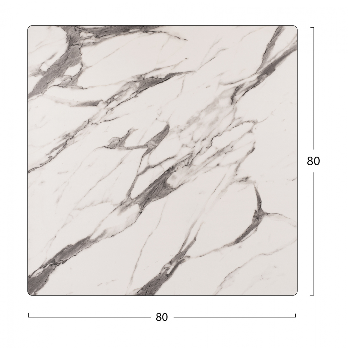 ΕΠΙΦΑΝΕΙΑ ΤΡΑΠΕΖΙΟΥ HPL HM5839.11 MARBLE WHITE-GREY 80x80 εκ. ΠΑΧΟΥΣ 12mm. - Image 2