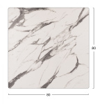 ΕΠΙΦΑΝΕΙΑ ΤΡΑΠΕΖΙΟΥ HPL HM5839.11 MARBLE WHITE-GREY 80x80 εκ. ΠΑΧΟΥΣ 12mm. - Image 2