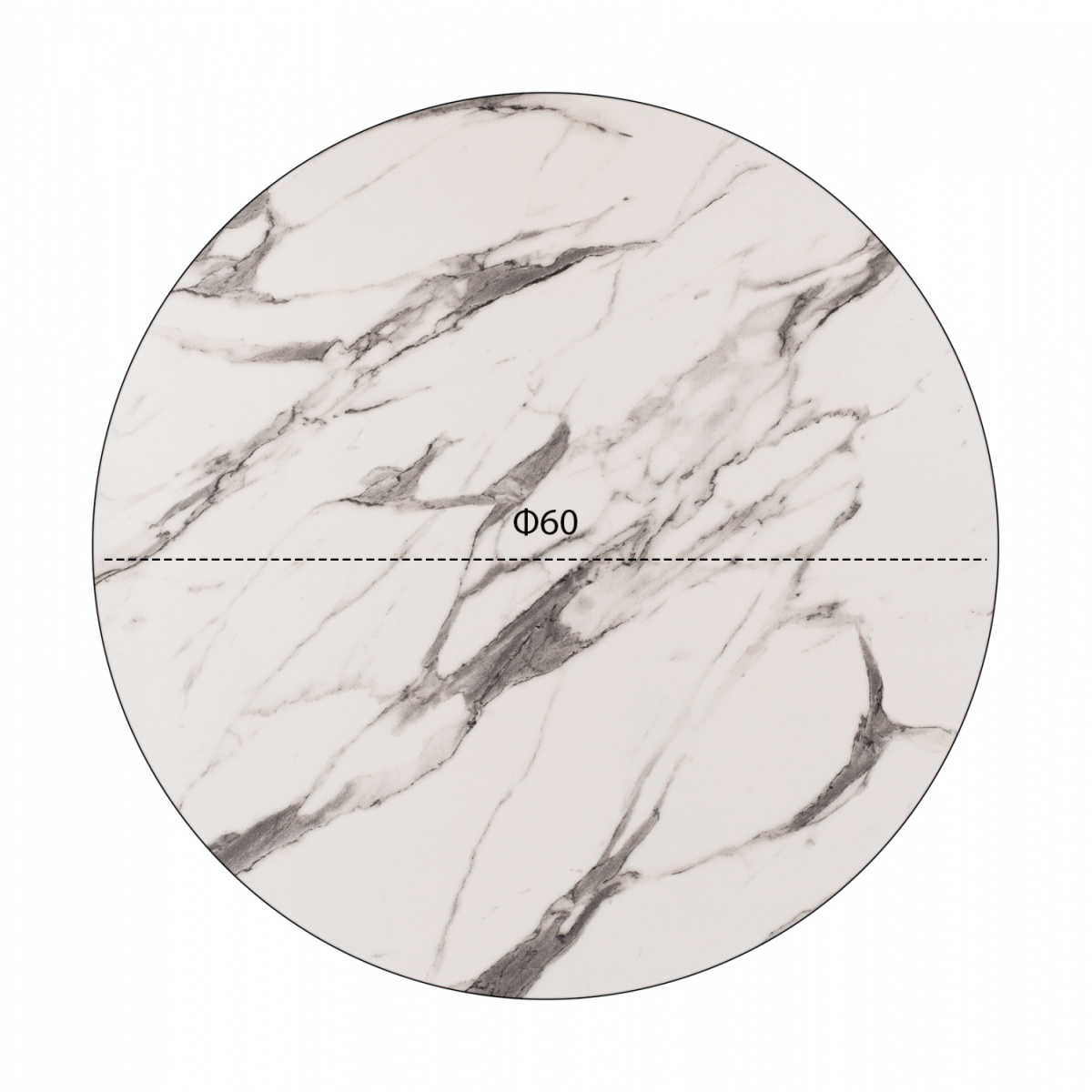 ΕΠΙΦΑΝΕΙΑ ΤΡΑΠΕΖΙΟΥ HPL HM5841.11 MARBLE WHITE-GREY Φ60 εκ. ΠΑΧΟΥΣ 12mm. - Image 2