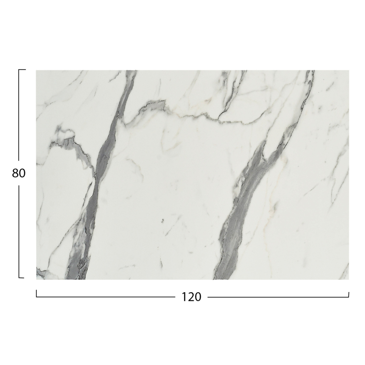 ΕΠΙΦΑΝΕΙΑ ΤΡΑΠΕΖΙΟΥ HPL ΟΡΘΟΓΩΝΙΑ HM5840.31 WHITE MARBLE 120x80εκ. - Image 2