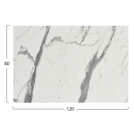 ΕΠΙΦΑΝΕΙΑ ΤΡΑΠΕΖΙΟΥ HPL ΟΡΘΟΓΩΝΙΑ HM5840.31 WHITE MARBLE 120x80εκ. - Image 2