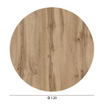 ΕΠΙΦΑΝΕΙΑ ΤΡΑΠΕΖΙΟΥ HPL ΣΤΡΟΓΓΥΛΗ HM6351.36 SONAMA OAK Φ120εκ. - Image 2