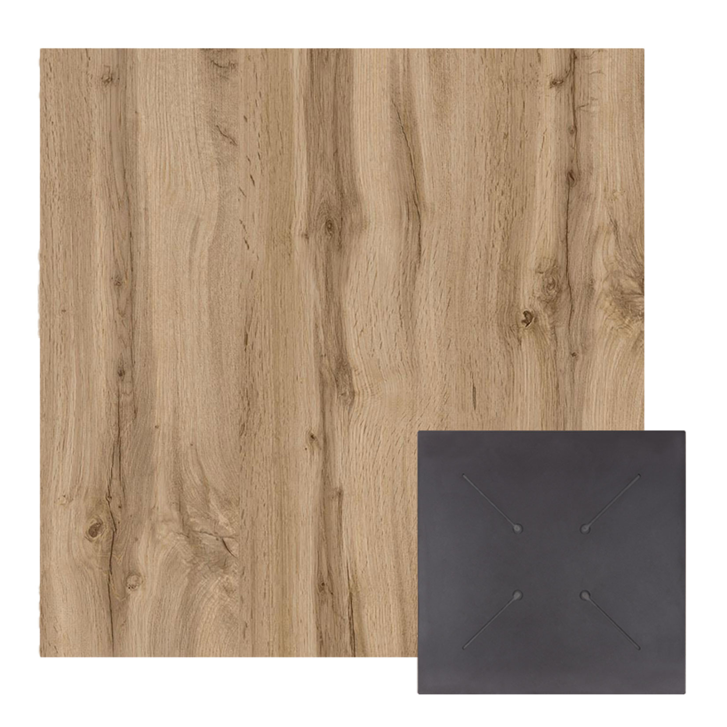 epifaneia-trapezioy-hpl-tetragoni-fb9583-10 ΕΠΙΦΑΝΕΙΑ ΤΡΑΠΕΖΙΟΥ HPL ΤΕΤΡΑΓΩΝΗ HM5837.36 ΟΨΗ OAK 60x60εκ. - Image 1