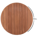 ΕΠΙΦΑΝΕΙΑ ΤΡΑΠΕΖΙΟΥ ΣΤΡΟΓΓΥΛΗ HM18132 ΞΥΛΟ TEAK--ΦΥΣΙΚΟ Φ60x4(πάχος)εκ. - Image 2