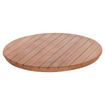 ΕΠΙΦΑΝΕΙΑ ΤΡΑΠΕΖΙΟΥ ΣΤΡΟΓΓΥΛΗ HM18132 ΞΥΛΟ TEAK--ΦΥΣΙΚΟ Φ60x4(πάχος)εκ.