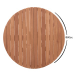 ΕΠΙΦΑΝΕΙΑ ΤΡΑΠΕΖΙΟΥ ΣΤΡΟΓΓΥΛΗ HM18134 ΞΥΛΟ TEAK--ΦΥΣΙΚΟ Φ80x4(πάχος)εκ. - Image 2