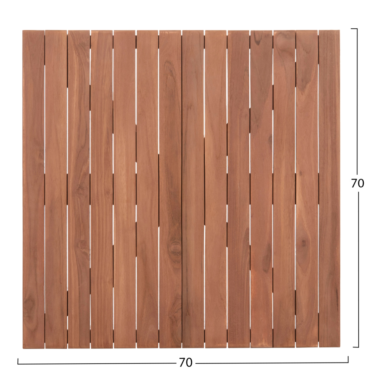 ΕΠΙΦΑΝΕΙΑ ΤΡΑΠΕΖΙΟΥ ΤΕΤΡΑΓΩΝΗ HM18136 ΞΥΛΟ TEAK--ΦΥΣΙΚΟ 70x70x4(πάχος)εκ. - Image 2