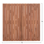 ΕΠΙΦΑΝΕΙΑ ΤΡΑΠΕΖΙΟΥ ΤΕΤΡΑΓΩΝΗ HM18136 ΞΥΛΟ TEAK--ΦΥΣΙΚΟ 70x70x4(πάχος)εκ. - Image 2