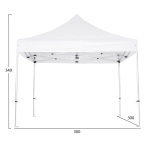 GAZEBO ΕΠΑΓΓΕΛΜΑΤΙΚΟ ΒΑΡΕΩΣ ΤΥΠΟΥ CRESSEN HM6305 ΠΤΥΣΣΟΜΕΝΟ ΑΛΟΥΜΙΝΙΟΥ 3x3x3,4Y - Image 2