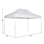 GAZEBO ΕΠΑΓΓΕΛΜΑΤΙΚΟ ΒΑΡΕΩΣ ΤΥΠΟΥ CRESSEN HM6306 ΠΤΥΣΣΟΜΕΝΟ ΑΛΟΥΜΙΝΙΟΥ 3x4,5x3,4Y - Image 2