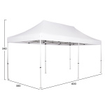GAZEBO ΕΠΑΓΓΕΛΜΑΤΙΚΟ ΒΑΡΕΩΣ ΤΥΠΟΥ CRESSEN HM6307 ΠΤΥΣΣΟΜΕΝΟ ΑΛΟΥΜΙΝΙΟΥ 3x6x3,4Y - Image 2