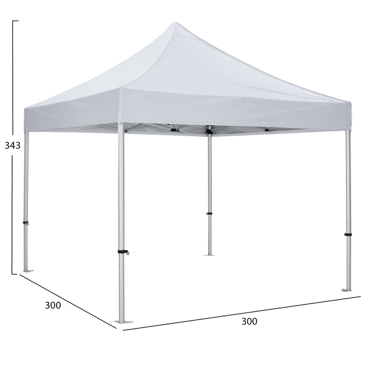 GAZEBO ΕΠΑΓΓΕΛΜΑΤΙΚΟ ΒΑΡΕΩΣ ΤΥΠΟΥ MATTHEW-AL HM6313 ΠΤΥΣΣΟΜΕΝΟ ΑΛΟΥΜΙΝΙΟΥ 3x3x3,4Y - Image 2
