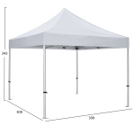 GAZEBO ΕΠΑΓΓΕΛΜΑΤΙΚΟ ΒΑΡΕΩΣ ΤΥΠΟΥ MATTHEW-AL HM6313 ΠΤΥΣΣΟΜΕΝΟ ΑΛΟΥΜΙΝΙΟΥ 3x3x3,4Y - Image 2