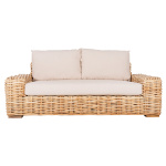 ΚΑΝΑΠΕΣ 2-ΘΕΣΙΟΣ TROPEL HM9809 ΞΥΛΟ MANGO-RATTAN ΦΥΣΙΚΟ-ΛΕΥΚΑ ΜΑΞΙΛΑΡΙΑ 192x88x70-85Υεκ. - Image 3