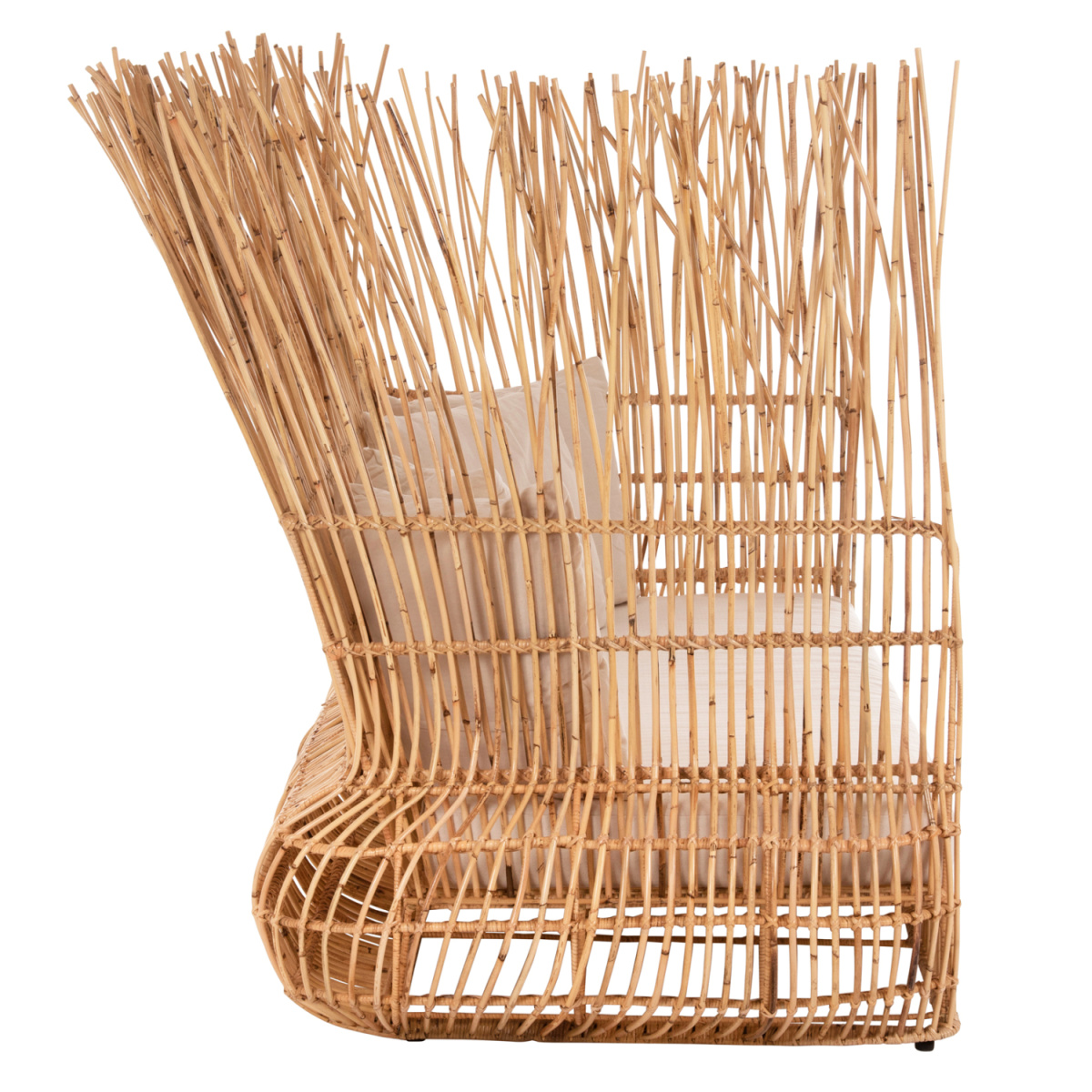 ΚΑΝΑΠΕΣ ΕΞ. ΧΩΡΟΥ ZEPHYR HM5988 ΚΑΛΑΜΙΑ RATTAN ΦΥΣΙΚΟ-ΜΠΕΖ ΜΑΞΙΛΑΡΙΑ 200x120x142Yεκ. - Image 4