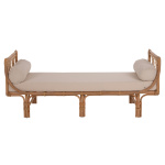 ΚΑΝΑΠΕΣ ΕΞΩΤΕΡΙΚΟΥ ΧΩΡΟΥ CHARMELLA HM9659 ΦΥΣΙΚΟ RATTAN-ΜΠΕΖ ΜΑΞΙΛΑΡΙΑ 187x69x76Yεκ. - Image 3