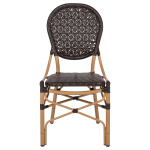 ΚΑΡΕΚΛΑ ΑΛΟΥΜΙΝΙΟΥ BAMBOO LOOK ΜΕ ΚΑΦΕ PE RATTAN HM5925.01 47x58x95Yεκ. - Image 3