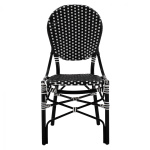 ΚΑΡΕΚΛΑ ΑΛΟΥΜΙΝΙΟΥ BAMBOO LOOK ΜΕ WICKER ΜΑΥΡΟ ΛΕΥΚΟ HM5792.02 46x60x96 εκ. - Image 3
