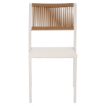 ΚΑΡΕΚΛΑ ΑΛΟΥΜΙΝΙΟΥ ΛΕΥΚΗ ΜΠΕΖ RATTAN & TEXTLINE HM5921.02 46x55,5x83Yεκ. - Image 3