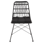 ΚΑΡΕΚΛΑ ΕΞ.ΧΩΡΟΥ ALLEGRA HM5453.12 ΜΕΤΑΛΛΟ-ΜΑΞΙΛΑΡΙ-WICKER ΜΑΥΡΟ 52x52x83,5Yεκ. - Image 3