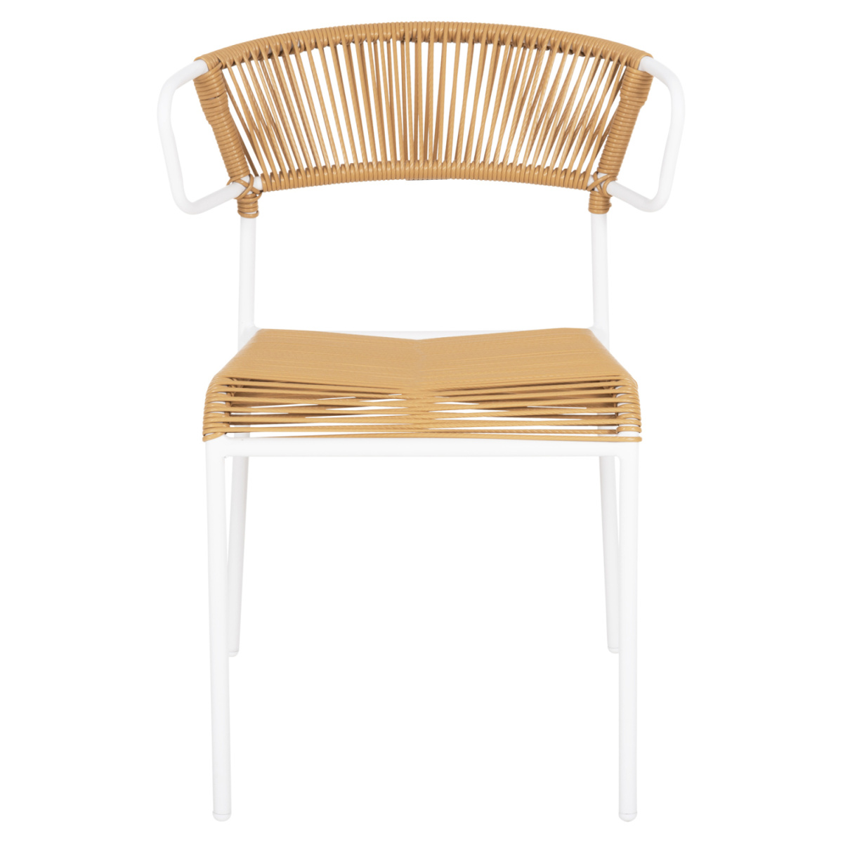 ΚΑΡΕΚΛΑ SUKI HM6053.01 ΜΕΤΑΛΛO ΛΕΥΚΟ KAI ΣΥΝΘ. RATTAN ΣΕ ΦΥΣΙΚΟ 54x62x80Υεκ - Image 3