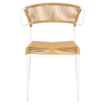 ΚΑΡΕΚΛΑ SUKI HM6053.01 ΜΕΤΑΛΛO ΛΕΥΚΟ KAI ΣΥΝΘ. RATTAN ΣΕ ΦΥΣΙΚΟ 54x62x80Υεκ - Image 3