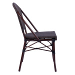 ΚΑΡΕΚΛΑ PRETORIA ΜΕΤΑΛΛΙΚΗ BAMBOO LOOK ΚΑΦΕ HM5718 54x62x89 εκ. - Image 4