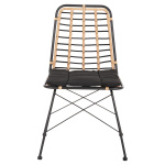 ΚΑΡΕΚΛΑ ΜΕΤΑΛΛΙΚΗ ALLEGRA HM5691.11 WICKER ΜΠΕΖ-ΜΑΥΡΟ 51x54x84Υεκ. - Image 3