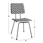 ΚΑΡΕΚΛΑ ΜΕΤΑΛΛΙΚΗ ALLEGRA HM5693 ΜΕ WICKER ΜΑΥΡΟ-ΛΕΥΚΟ 46x56x88Υ εκ. - Image 2