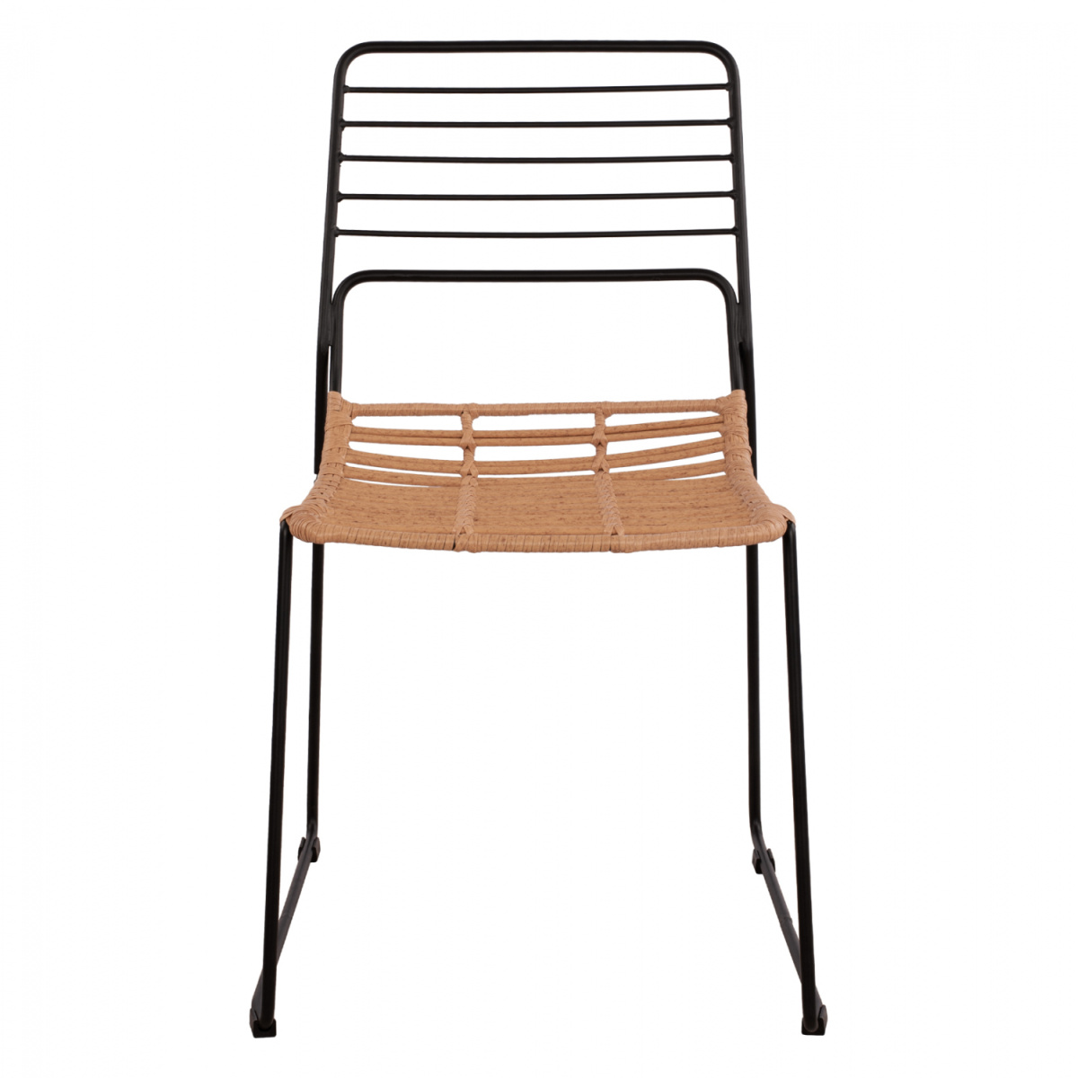 ΚΑΡΕΚΛΑ ΜΕΤΑΛΛΙΚΗ ALLEGRA HM5694 ΜΕ WICKER ΜΠΕΖ 51x54x83Υ εκ. - Image 3