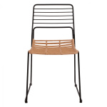 ΚΑΡΕΚΛΑ ΜΕΤΑΛΛΙΚΗ ALLEGRA HM5694 ΜΕ WICKER ΜΠΕΖ 51x54x83Υ εκ. - Image 3