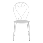 ΚΑΡΕΚΛΑ ΜΕΤΑΛΛΙΚΗ AMORE ΛΕΥΚΗ 42x48x90 εκ. HM5007.12 - Image 3