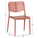 ΚΑΡΕΚΛΑ ΤΡΑΠΕΖΑΡΙΑΣ HILLIARD HM6645.08 ΑΛΟΥΜΙΝΙΟ ΣΕ TERRACOTTA 46x54x78Υεκ - Image 2