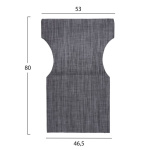 ΜΑΞΙΛΑΡΙ TEXTILENE 600gr/m2 2X1 ΓΚΡΙ ΓΙΑ ΠΟΛΥΘΡΟΝΑ ΣΚΗΝΟΘΕΤΗ HM5272.10 46.5Χ53Χ80Υεκ. - Image 2