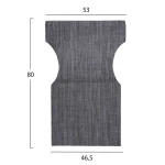 ΜΑΞΙΛΑΡΙ TEXTILENE 600gr/m2 2X1 ΓΚΡΙ ΓΙΑ ΠΟΛΥΘΡΟΝΑ ΣΚΗΝΟΘΕΤΗ HM5272.10 46.5Χ53Χ80Υεκ. - Image 2